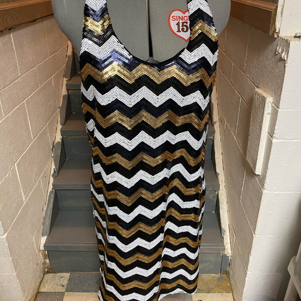 Zigzag Sequin Dress